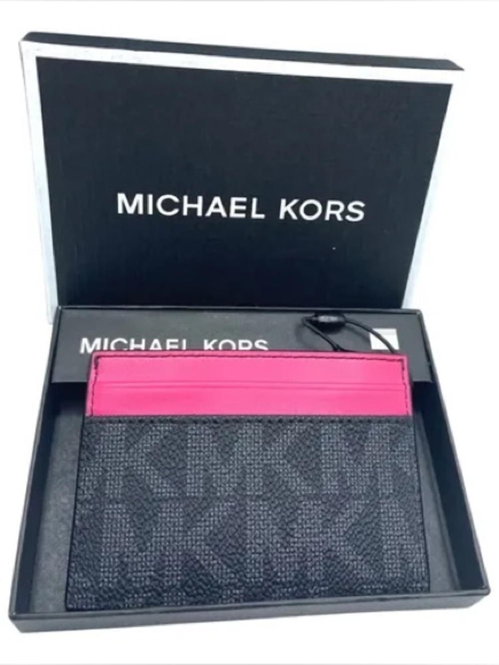NIB - Michael Kors Cardholder Pink/Black